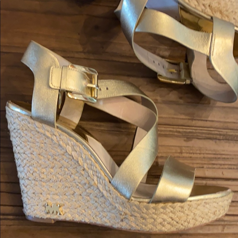 Michael Kors Gold Wedges